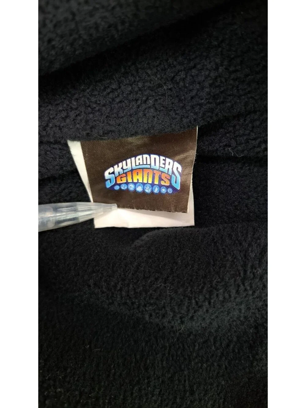 Skylanders Giants Kids Youth Winter Hat Black & Gray Striped With Tassels Beanie